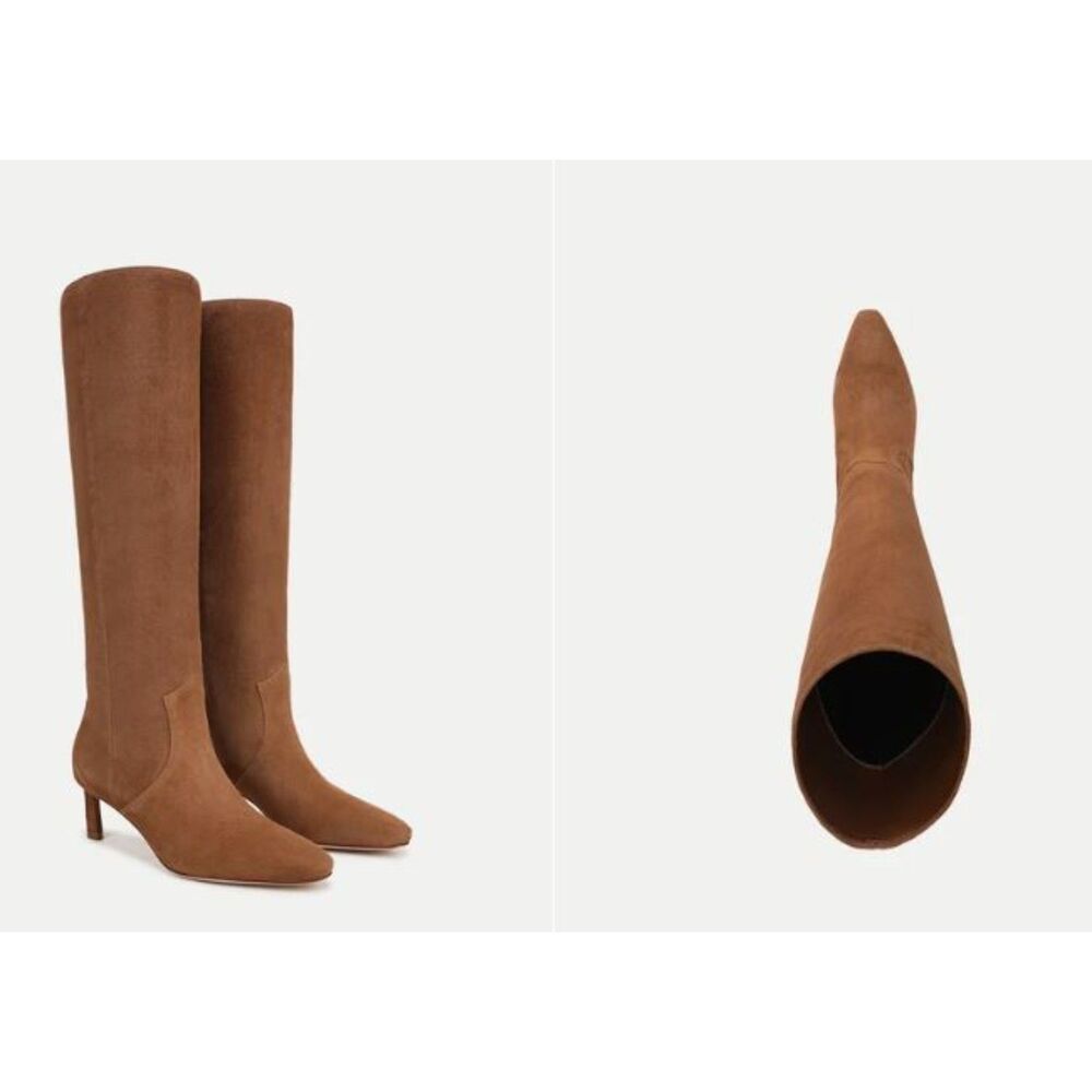 Veronica Beard Kinna Tall Boot Suede Knee-High Boot Hazelwood 7.5 NIB 798 IRRG - Picture 3 of 8
